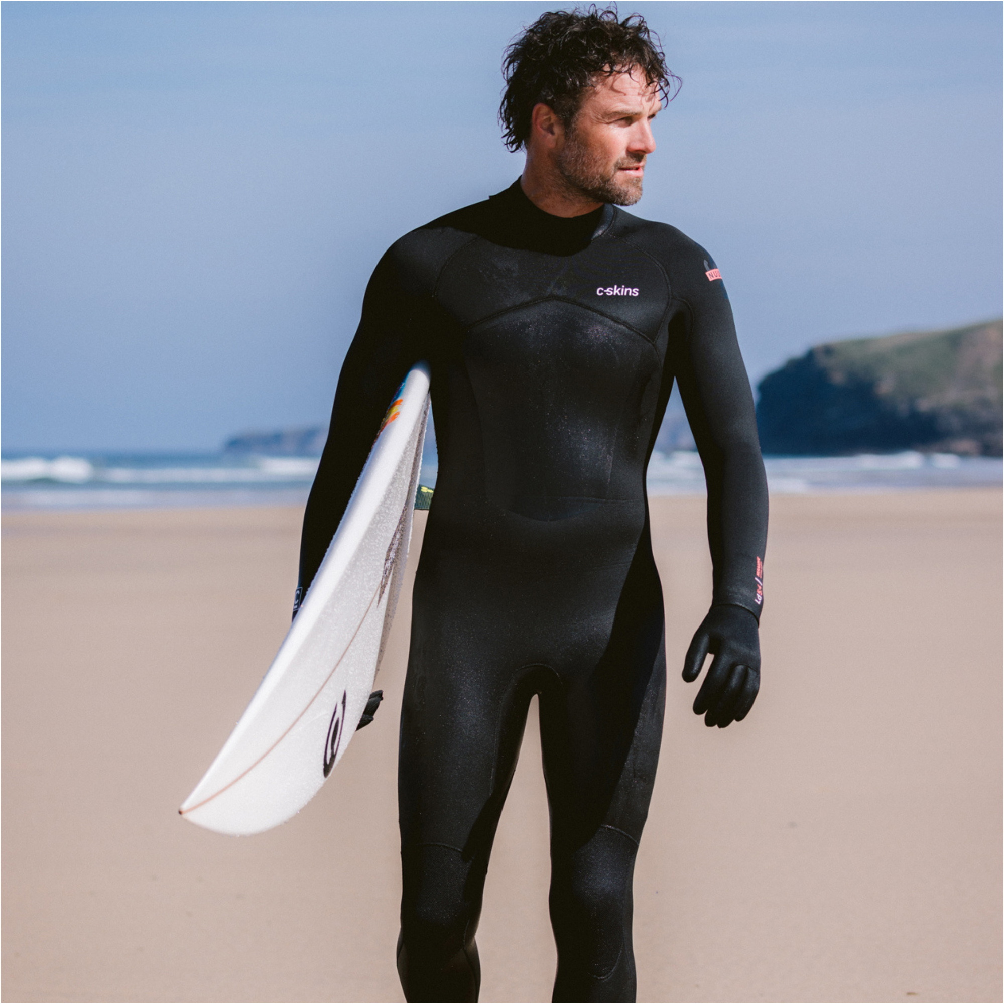 2026 C-Skins Mens Nuwave Legend 5/4/3mm Back Zip Wetsuit C-NLE54MBZ - Black / Neon Flare